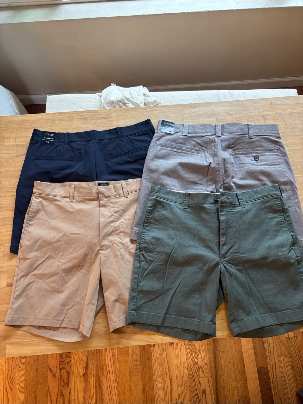 Set of 4 - J Crew shorts. Size 31 inseam 7 (4-pack)